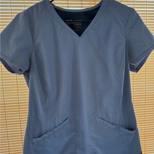 Women's Gray V-Neck Scrub Set